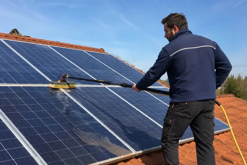 Nettoyage et entretien de panneaux solaires à la Madeleine